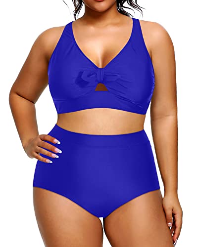 High waisted orders two piece swimsuit plus size