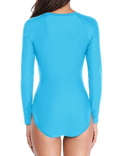 Women's Rash Guard Swimsuit Long Sleeve One Piece Swimsuit with UPF 50