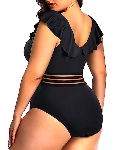 Ruffled Plus Size Vintage One Piece Swimsuits