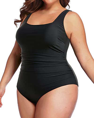 Women Plus Size Tummy Control Modest One Piece Swimsuits