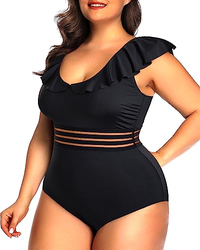 Ruffled Plus Size Vintage One Piece Swimsuits