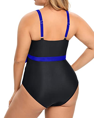 Women's Plus Size Swimwear Cutout Open Back One Piece Swimsuits