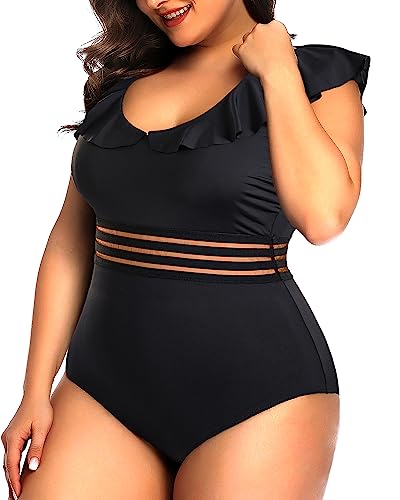 Ruffled Plus Size Vintage One Piece Swimsuits