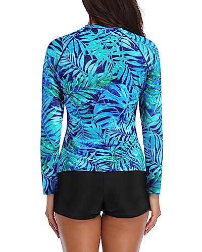 Two Piece Rash Guard Long Sleeve Swimsuits Uv Upf 50+