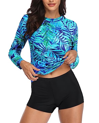 Two Piece Rash Guard Long Sleeve Swimsuits Uv Upf 50+ – Daci