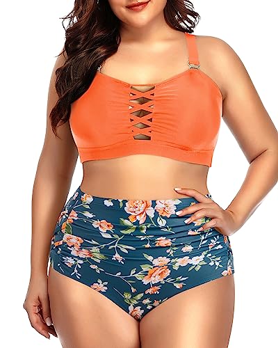 Plus Size High Waisted Bikini Sets