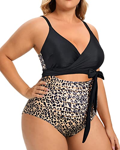 High Waisted Bathing Suits Women's Plus Size Tummy Control One Piece Swimsuits