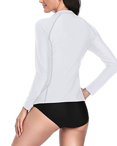 Women's Upf 50+ Rash Guard Shorts-White