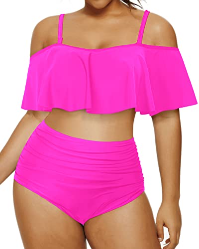 SALE! Magenta Pink 2 Piece Halter or Straps Swimsuit Plus Size Supersize 0x  1x 2x 3x 4x 5x 6x 7x 8x