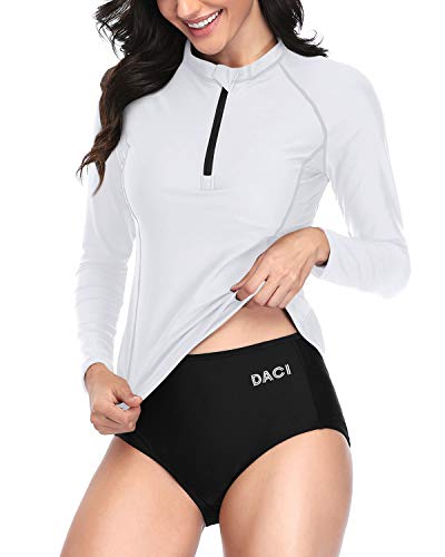 Women's Upf 50+ Rash Guard Shorts-White