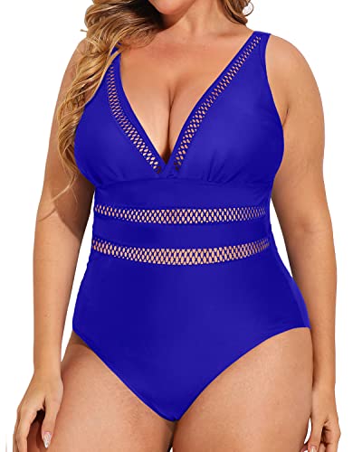 Breathable Quick Dry Push Up Swimsuit-Royal Blue