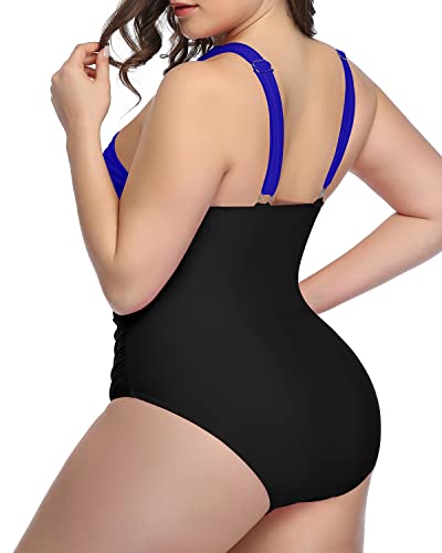 Daci Black Plus Size One Piece Swimsuits for Women Flowy