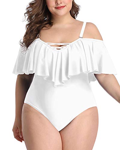 Women s Plus Size Off The Shoulder Swimsuits Bathing Suits Daci