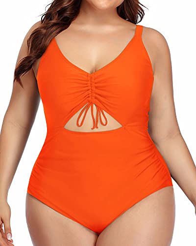 Orange Plus Size Swimsuits Swimwear Bathing Suits Daci