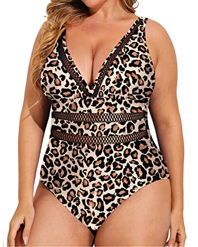 Tummy Control High Waist Push Up Swimwear-Leopard