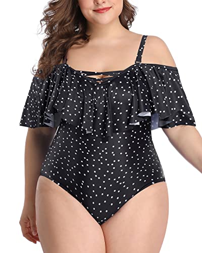 Daci + Daci Plus Size Off Shoulder One Piece Swimsuits for Women